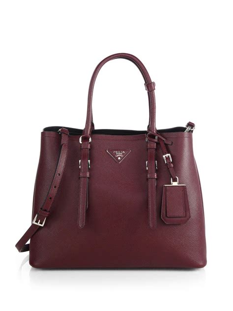 prada saffiano cuir double bag large|authentic prada saffiano.